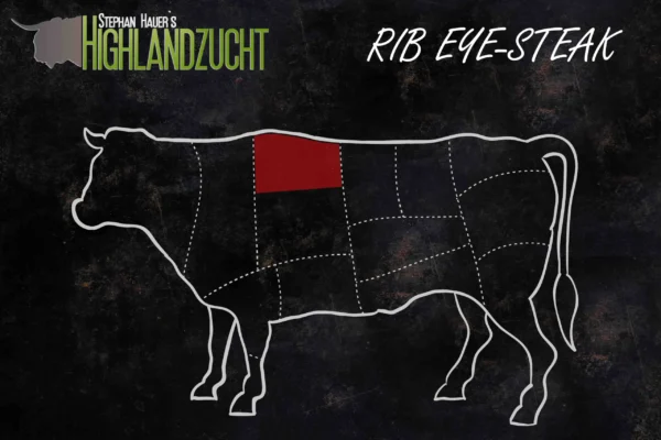 Stephan Hauer Highlandzucht Rib Eye-Steak Grafik
