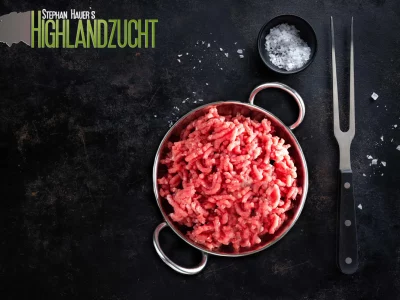 Stephan Hauer Highlandzucht Burgerhackfleisch vom Schottischen Hochlandrind